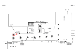 JR／新宿駅／アルプス広場／№41駅看板・駅広告、位置図