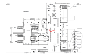 JR／立川駅／自由通路／№57駅看板・駅広告、位置図
