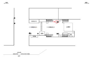 JR／国立駅／本屋改札口／№1駅看板・駅広告、位置図