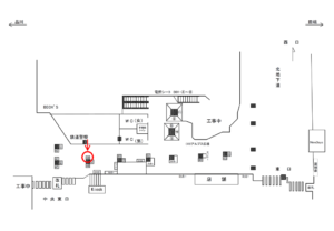 JR／新宿駅／アルプス広場／№46駅看板・駅広告、位置図