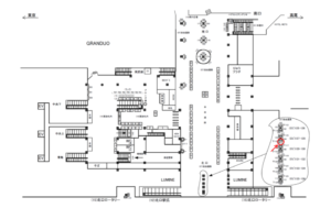 JR／立川駅／自由通路／№116駅看板・駅広告、位置図