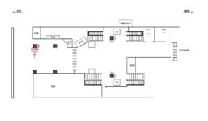 JR／武蔵小金井駅／中央口／№399周辺案内図広告・駅広告、位置図