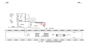 JR／日野駅／本屋口／№49駅看板・駅広告、位置図