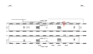 JR／武蔵小金井駅／高架下り線前／№110駅看板・駅広告、位置図
