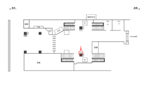 JR／武蔵小金井駅／中央口／№3駅看板・駅広告、位置図
