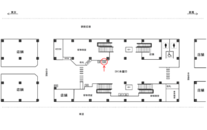JR／東小金井駅／本屋口／№33駅看板・駅広告、位置図