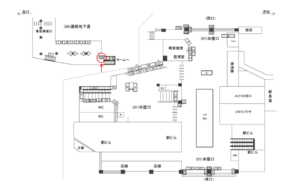 JR／目黒駅／連絡地下道／№330駅看板・駅広告、位置図