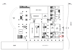 JR／新宿駅／新南口改札外／№8駅看板・駅広告、位置図
