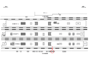 JR／三鷹駅／快速線前／№24駅看板・駅広告、位置図