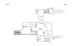 JR／与野駅／本屋橋上／№67駅看板・駅広告、位置図
