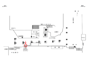 JR／新宿駅／アルプス広場／№202駅看板・駅広告、位置図
