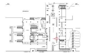 JR／立川駅／自由通路／№64駅看板・駅広告、位置図