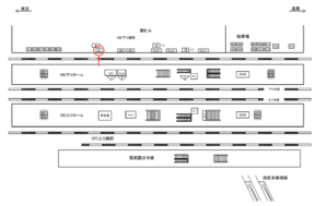 JR／国分寺駅／下り線前／№9駅看板・駅広告、位置図
