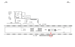 JR／日野駅／上り線前／№20駅看板・駅広告、位置図