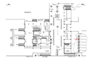 JR／立川駅／自由通路／№103駅看板・駅広告、位置図