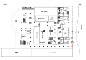 JR／新宿駅／新南口改札外／№7駅看板・駅広告、位置図