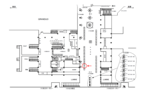 JR／立川駅／自由通路／№52駅看板・駅広告、位置図