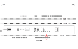 JR／目黒駅／内回り線側／№64駅看板・駅広告、位置図