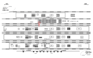 JR／立川駅／中央下りホーム前／№103駅看板・駅広告、位置図