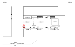 JR／国立駅／本屋改札口／№5駅看板・駅広告、位置図