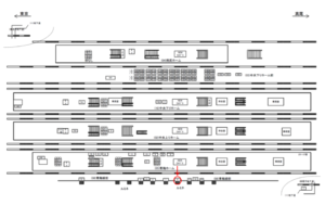 JR／立川駅／青梅線前／№4駅看板・駅広告、位置図