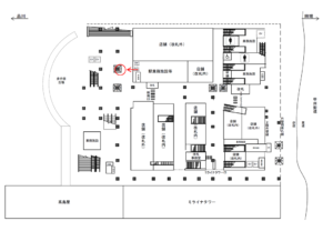 JR／新宿駅／新南口改札外／№102駅看板・駅広告、位置図