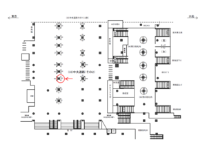 JR／横浜駅／中央通路／№23駅看板・駅広告、位置図