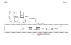 JR／日野駅／上り線前／№13駅看板・駅広告、位置図
