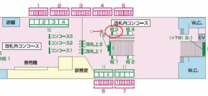 北総　千葉ニュータウン中央駅／柱／№3駅看板・駅広告、位置図