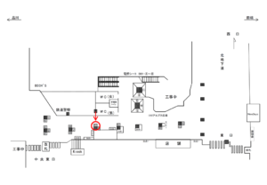 JR／新宿駅／アルプス広場／№49駅看板・駅広告、位置図