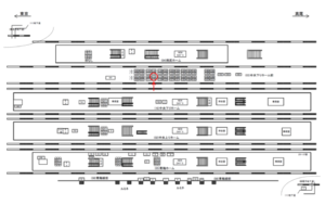 JR／立川駅／中央下りホーム前／№113駅看板・駅広告、位置図