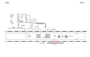 JR／日野駅／上り線前／№16駅看板・駅広告、位置図