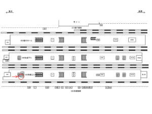 JR／三鷹駅／快速上り／№4駅看板・駅広告、位置図