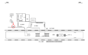 JR／日野駅／本屋口／№399周辺案内図広告・駅広告、位置図