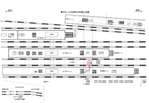JR／新宿駅／2番線前／№11駅看板・駅広告、位置図