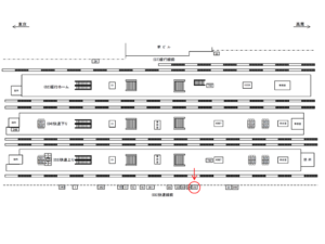 JR／三鷹駅／快速線前／№25駅看板・駅広告、位置図