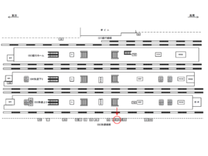 JR／三鷹駅／快速線前／№23駅看板・駅広告、位置図