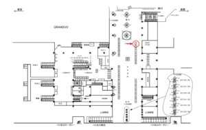 JR／立川駅／自由通路／№73駅看板・駅広告、位置図