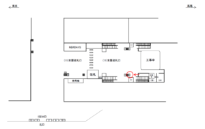 JR／国立駅／本屋改札口／№3駅看板・駅広告、位置図