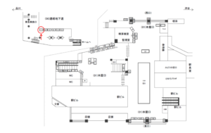 JR／目黒駅／連絡地下道／№1駅看板・駅広告、位置図