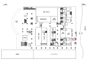 JR／新宿駅／新南口改札外／№4駅看板・駅広告、位置図