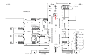 JR／立川駅／自由通路／№161駅看板・駅広告、位置図