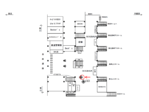 JR／大宮駅／北口改札内／№86駅看板・駅広告、位置図