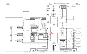 JR／立川駅／自由通路／№55駅看板・駅広告、位置図