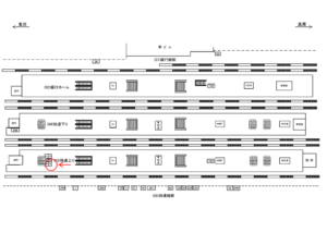 JR／三鷹駅／快速上り／№2駅看板・駅広告、位置図