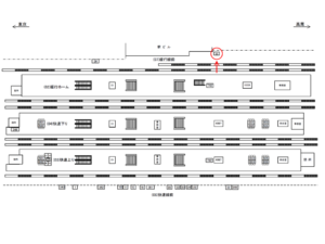 JR／三鷹駅／緩行線前／№30駅看板・駅広告、位置図