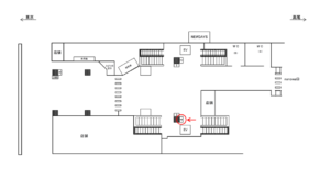 JR／武蔵小金井駅／中央口／№4駅看板・駅広告、位置図