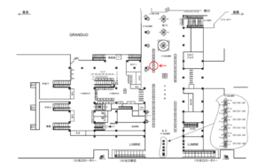 JR／立川駅／自由通路／№60駅看板・駅広告、位置図