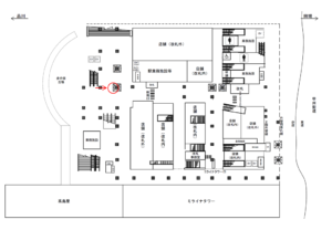 JR／新宿駅／新南口改札外／№108駅看板・駅広告、位置図