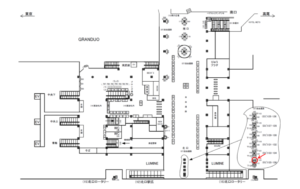 JR／立川駅／自由通路／№123駅看板・駅広告、位置図